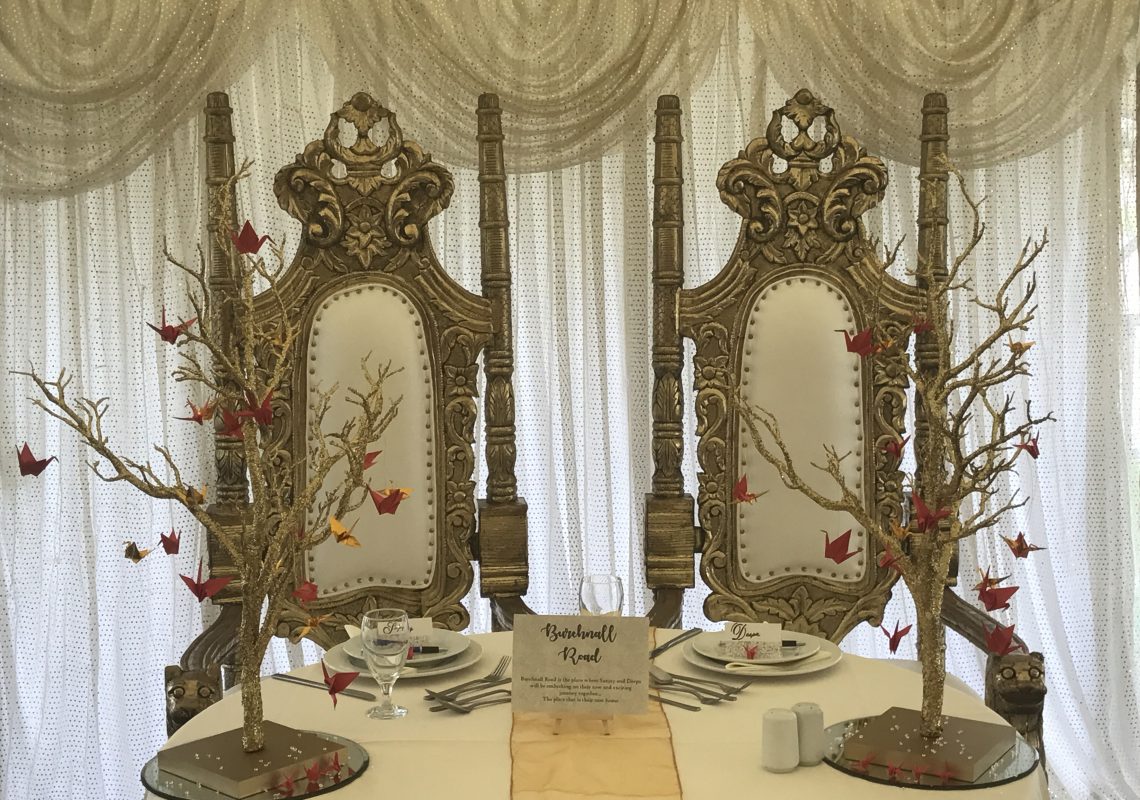 Royal Bride & Groom Throne Chairs